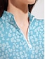 billige Zip Up Pullover-女式高尔夫保罗服装黑色粉红蓝色长袖防晒顶部豹纹秋冬女士高尔夫着装