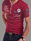 preiswerte Herren T-Shirts &amp; Tank Tops-Herren T Shirt Henley Shirt Graphic Buchstabe Bedruckt Kurzarm Bekleidung Muskel