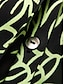 economico Blouses-Satin Floral Print Puff Sleeve Shirt