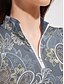 abordables Zip Up Pullover-Mujer Camisas de polo Azul vaquero Rosa Azul Manga Larga Protección Solar Camiseta Floral Otoño Invierno Ropa de golf para damas Ropa Trajes Ropa Ropa