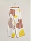 cheap Two Piece Sets-Satin Floral Style Shirt &amp; Printed Pants Set