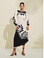 billige Print Dresses-Brand Satin Floral Maxi Dress