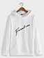 billige Hoodies-Menns Grafisk Tro Streetwear Hettegenser Sweatshirt