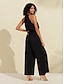 abordables Jumpsuits-Chiffon Belted Jumpsuit