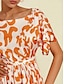 preiswerte Print Dresses-Satin Beaded Shirred Maxi Dress