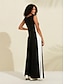 abordables Jumpsuits-Contrasting Modal Sleeveless Wide Leg Jumpsuit