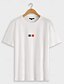 preiswerte T-Shirts-Category  Herren T Shirt Schwarz Weiß Grafik 100% Baumwolle Mode Klassisch Kurzarm Stilvoll Bequem Sommer