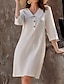 abordables Mini Robes-Robe en lin en coton femme