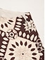 abordables Print Dresses-Geometric Floral Straps Maxi Dress