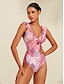 billige One-pieces-Ruffle Floral Boho Swimsuit