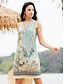 cheap Mini Dresses-Women&#039;s Floral Button V Neck Mini Dress