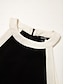 baratos Vestidos Casuais-Brand Contrast Halter Midi Dress