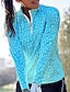 economico Zip Up Pullover-女士高尔夫Polo衫，长袖，黑色粉红蓝色，防晒，豹纹秋冬款高尔夫服装。