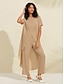 preiswerte Two Piece Sets-Solid Round Neck T shirt Casual Pants