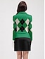 economico Polo Top-Camicia polo da golf donna a maniche lunghe invernale a scacchi  verde  protezione solare