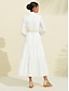 cheap Casual Dresses-Cotton Lapel Pocket Long Sleeve Dress