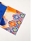 abordables Blouses-Brand Geometric Satin Open Kimono Shirt