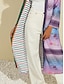 billige Blouses-Striped Satin Floral Cardigan