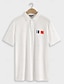 abordables Polos-Camiseta Polo Casual para Hombres con Gráfico