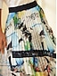 billige Skirts-Spandex Tencel Pleated Maxi Skirt