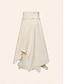 billige Skirts-Pleated Asymetric Belted Maxi Skirt