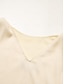 abordables Blouses-Solid Drawstring V Neck Sleeveless Top
