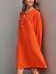 abordables Mini Robes-Linen Button Pocket Mini Dress