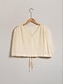abordables Blouses-V Neck Drawstring Casual Top