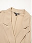 economico Vestiti casual-Solid Button Pocket Belted Midi Dress