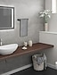 abordables Accessoires de Bain-Porte-serviettes mural auto-adhésif en acier inoxydable 304, barre simple, noir mat, argenté, décoration de salle de bain et de cuisine