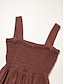 billige Jumpsuits-Brand Strap Design Smocked Waist Material Tencel Viscose Jumpsuit