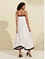 abordables Vestidos casuales-Solid V Neck Vacation Dress