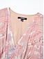 preiswerte Print Dresses-Floral Chiffon V Neck Corset Maxi Dress