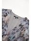 billige Print Dresses-Floral Chiffon V Neck Maxi Dress