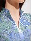 billige Zip Up Pullover-Dame POLO T-skjorte Hvit Rosa Mørk Marineblå Langermet Solbeskyttelse Topper Paisly Høst Vinter Dame golfantrekk Klær Antrekk Bruk klær