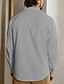 economico Shirts-Blue Gray Linen Button Up Shirt