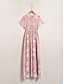 billige Print Dresses-Floral Chiffon V Neck Corset Maxi Dress