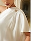 abordables Vestidos Mini-Solid Shirred Resort Dress
