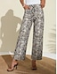 abordables Sale-Wide Leg Ankle Length Cropped Pants