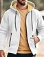 cheap Hoodies-Men&#039;s Solid Color Sherpa Zip Hoodie Sweatshirt Jacket