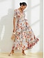 preiswerte New to Sale-Floral Print Crossover Maxi Dress