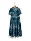 economico Sale-Satin Leopard Print Cross Collar Maxi Dress