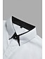 baratos Camisetas Masculinas-Homens Camisa Social Cor Sólida não imprimível Colarinho Colarinho Com Botões Diário Trabalho Manga Longa Normal Blusas Negócio Básico Branco Cinzento Rosa
