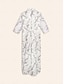 billige Print Dresses-Sequin Graphic Pocket Shirt Dress