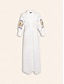 billige Afslappede kjoler-Embroidered Cotton Totem Midi Dress