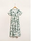 preiswerte Print Dresses-Print V Neck Maxi Dress
