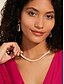 abordables Colliers Tendance-Chain Necklace Brass Fashion