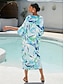 billige Print Dresses-Brand Satin Design Floral Print Material V Neck Shirt Type Midi Dress