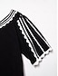 billige Afslappede kjoler-Cotton Contrast One Shoulder Midi Dress