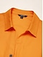 economico Shirts-Cotton Linen Drop Shoulder Casual Shirt